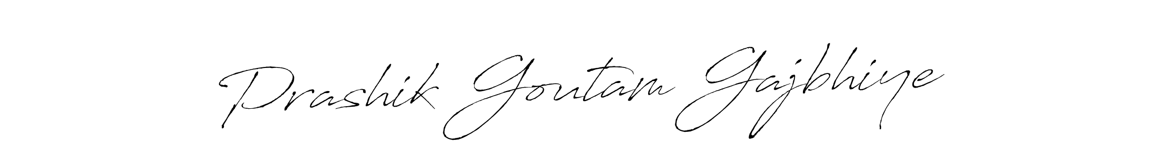 Make a beautiful signature design for name Prashik Goutam Gajbhiye. With this signature (Antro_Vectra) style, you can create a handwritten signature for free. Prashik Goutam Gajbhiye signature style 6 images and pictures png