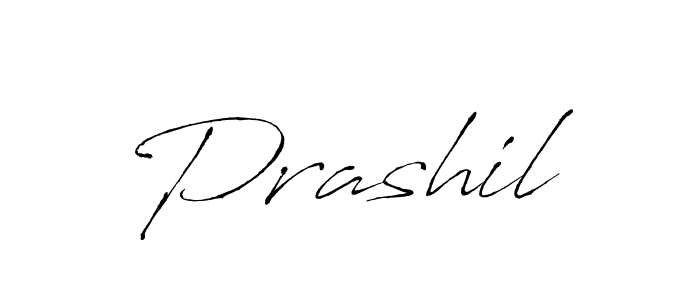 Make a beautiful signature design for name Prashil. With this signature (Antro_Vectra) style, you can create a handwritten signature for free. Prashil signature style 6 images and pictures png