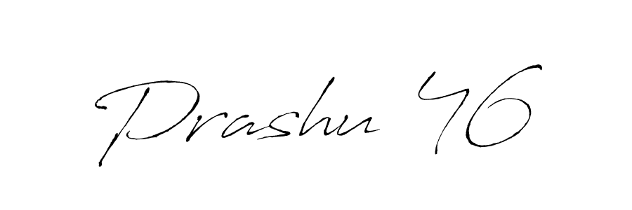 Design your own signature with our free online signature maker. With this signature software, you can create a handwritten (Antro_Vectra) signature for name Prashu 46. Prashu 46 signature style 6 images and pictures png