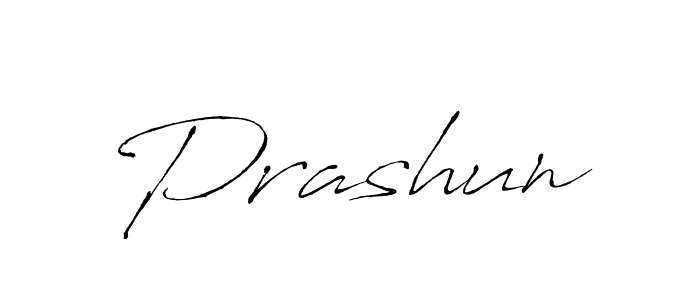 Make a beautiful signature design for name Prashun. With this signature (Antro_Vectra) style, you can create a handwritten signature for free. Prashun signature style 6 images and pictures png