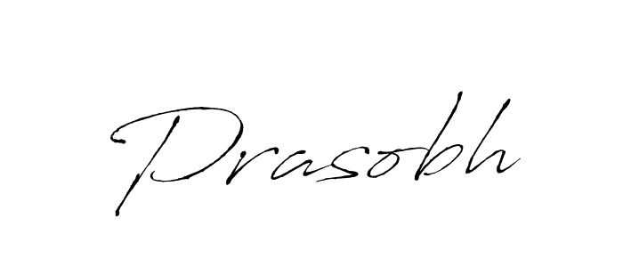 Prasobh stylish signature style. Best Handwritten Sign (Antro_Vectra) for my name. Handwritten Signature Collection Ideas for my name Prasobh. Prasobh signature style 6 images and pictures png