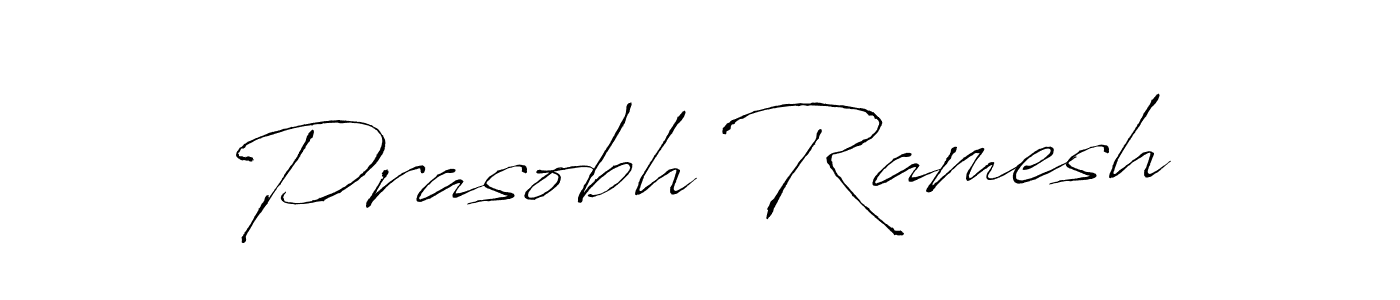 Create a beautiful signature design for name Prasobh Ramesh. With this signature (Antro_Vectra) fonts, you can make a handwritten signature for free. Prasobh Ramesh signature style 6 images and pictures png