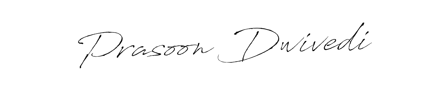 How to make Prasoon Dwivedi name signature. Use Antro_Vectra style for creating short signs online. This is the latest handwritten sign. Prasoon Dwivedi signature style 6 images and pictures png