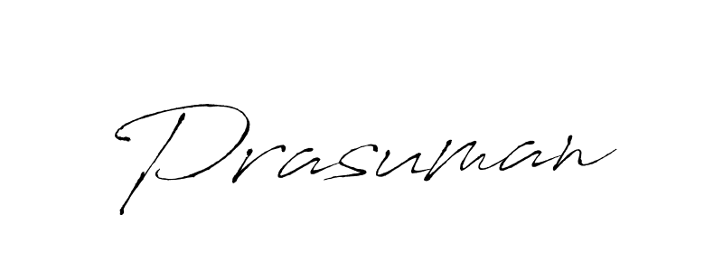 Design your own signature with our free online signature maker. With this signature software, you can create a handwritten (Antro_Vectra) signature for name Prasuman. Prasuman signature style 6 images and pictures png