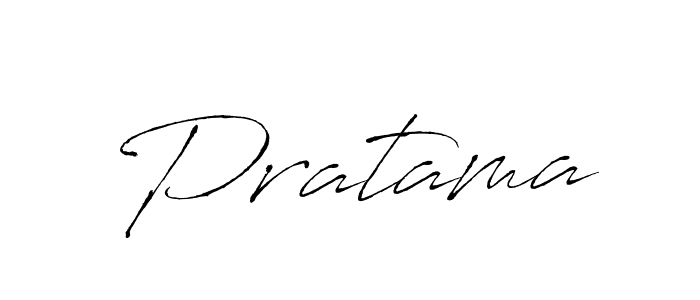 Make a beautiful signature design for name Pratama. With this signature (Antro_Vectra) style, you can create a handwritten signature for free. Pratama signature style 6 images and pictures png