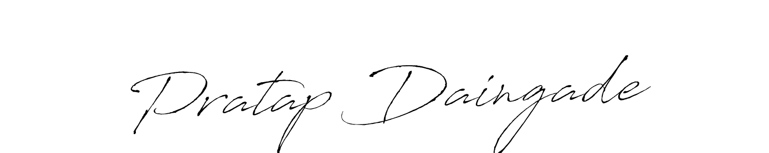 Also we have Pratap Daingade name is the best signature style. Create professional handwritten signature collection using Antro_Vectra autograph style. Pratap Daingade signature style 6 images and pictures png