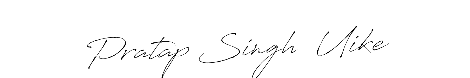How to make Pratap Singh  Uike name signature. Use Antro_Vectra style for creating short signs online. This is the latest handwritten sign. Pratap Singh  Uike signature style 6 images and pictures png
