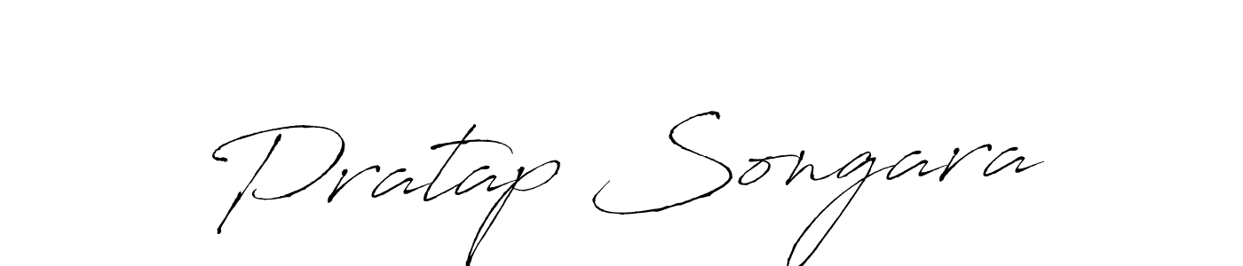 How to make Pratap Songara name signature. Use Antro_Vectra style for creating short signs online. This is the latest handwritten sign. Pratap Songara signature style 6 images and pictures png