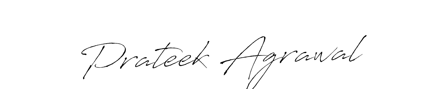 Design your own signature with our free online signature maker. With this signature software, you can create a handwritten (Antro_Vectra) signature for name Prateek Agrawal. Prateek Agrawal signature style 6 images and pictures png