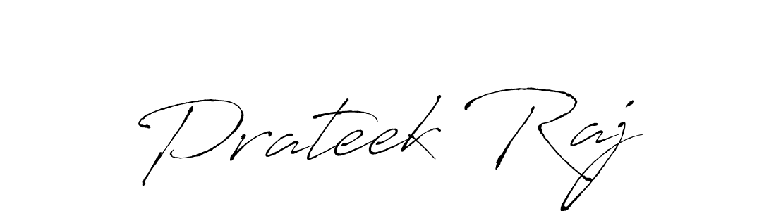 Design your own signature with our free online signature maker. With this signature software, you can create a handwritten (Antro_Vectra) signature for name Prateek Raj. Prateek Raj signature style 6 images and pictures png