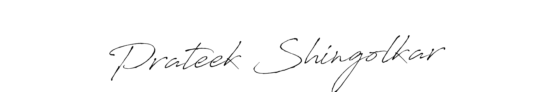 Make a beautiful signature design for name Prateek Shingolkar. With this signature (Antro_Vectra) style, you can create a handwritten signature for free. Prateek Shingolkar signature style 6 images and pictures png