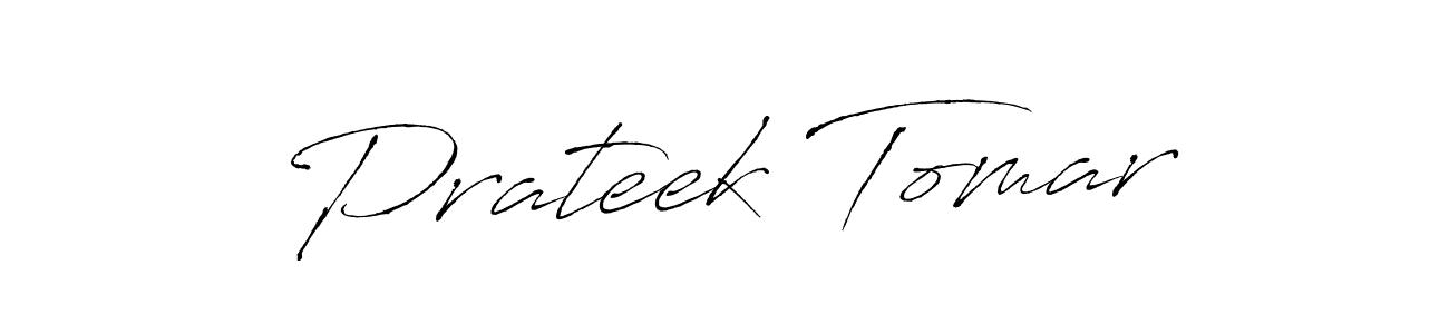 Make a beautiful signature design for name Prateek Tomar. With this signature (Antro_Vectra) style, you can create a handwritten signature for free. Prateek Tomar signature style 6 images and pictures png