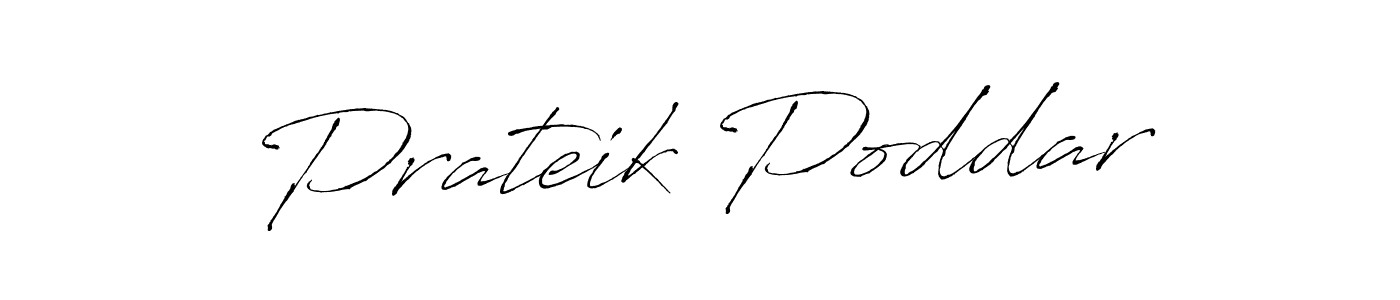 How to make Prateik Poddar name signature. Use Antro_Vectra style for creating short signs online. This is the latest handwritten sign. Prateik Poddar signature style 6 images and pictures png