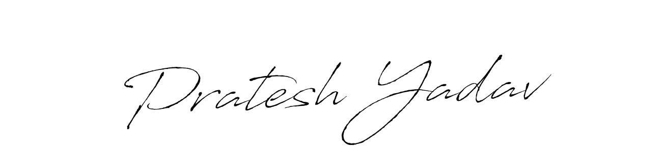 Make a beautiful signature design for name Pratesh Yadav. With this signature (Antro_Vectra) style, you can create a handwritten signature for free. Pratesh Yadav signature style 6 images and pictures png