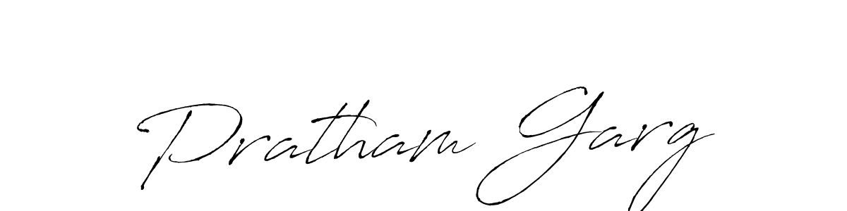 Create a beautiful signature design for name Pratham Garg. With this signature (Antro_Vectra) fonts, you can make a handwritten signature for free. Pratham Garg signature style 6 images and pictures png