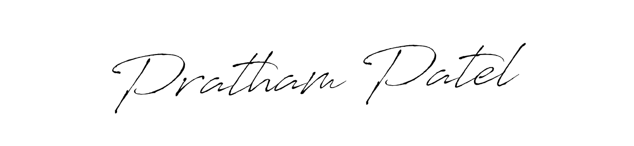 Create a beautiful signature design for name Pratham Patel. With this signature (Antro_Vectra) fonts, you can make a handwritten signature for free. Pratham Patel signature style 6 images and pictures png