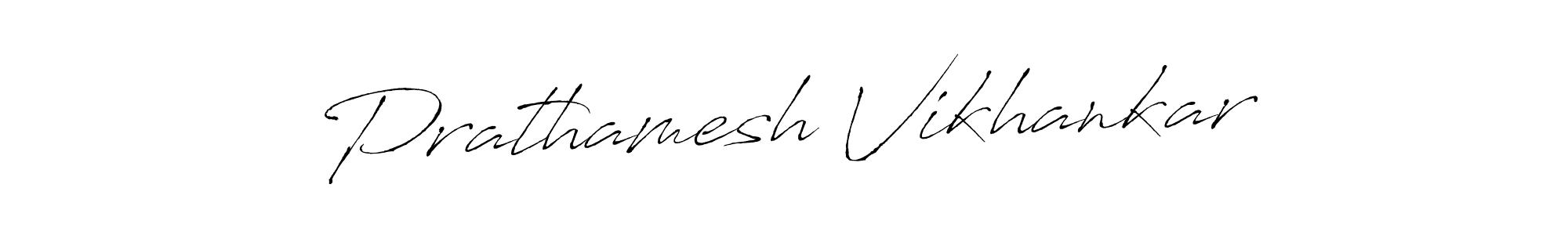 Make a beautiful signature design for name Prathamesh Vikhankar. With this signature (Antro_Vectra) style, you can create a handwritten signature for free. Prathamesh Vikhankar signature style 6 images and pictures png