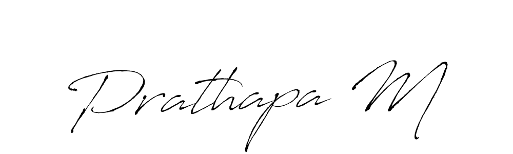 Make a beautiful signature design for name Prathapa M. With this signature (Antro_Vectra) style, you can create a handwritten signature for free. Prathapa M signature style 6 images and pictures png