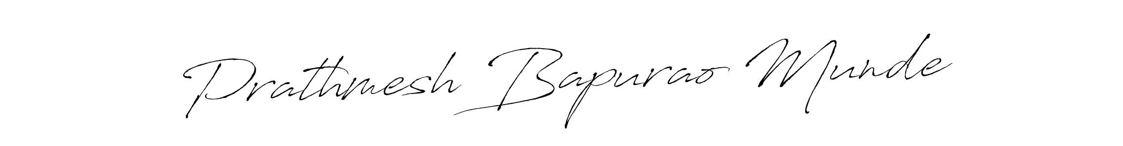 How to make Prathmesh Bapurao Munde name signature. Use Antro_Vectra style for creating short signs online. This is the latest handwritten sign. Prathmesh Bapurao Munde signature style 6 images and pictures png