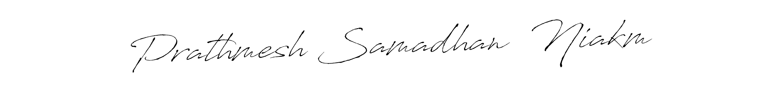 This is the best signature style for the Prathmesh Samadhan  Niakm name. Also you like these signature font (Antro_Vectra). Mix name signature. Prathmesh Samadhan  Niakm signature style 6 images and pictures png