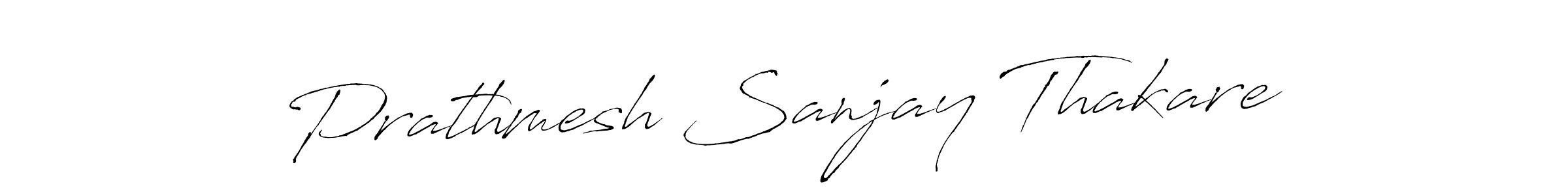 Make a beautiful signature design for name Prathmesh Sanjay Thakare. With this signature (Antro_Vectra) style, you can create a handwritten signature for free. Prathmesh Sanjay Thakare signature style 6 images and pictures png