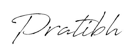 A stylish, flowing autograph style designed for name Pratibh using Antro_Vectra typography. Perfect for digital creative projects. Pratibh signature style 6 images and pictures png