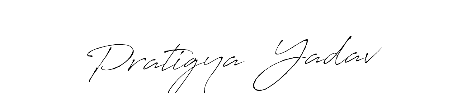 This is the best signature style for the Pratigya  Yadav name. Also you like these signature font (Antro_Vectra). Mix name signature. Pratigya  Yadav signature style 6 images and pictures png