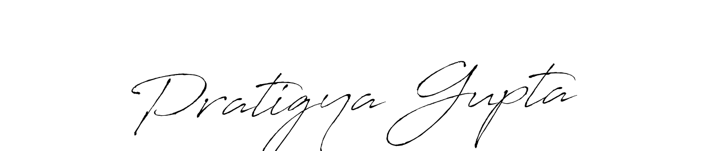 Pratigya Gupta stylish signature style. Best Handwritten Sign (Antro_Vectra) for my name. Handwritten Signature Collection Ideas for my name Pratigya Gupta. Pratigya Gupta signature style 6 images and pictures png