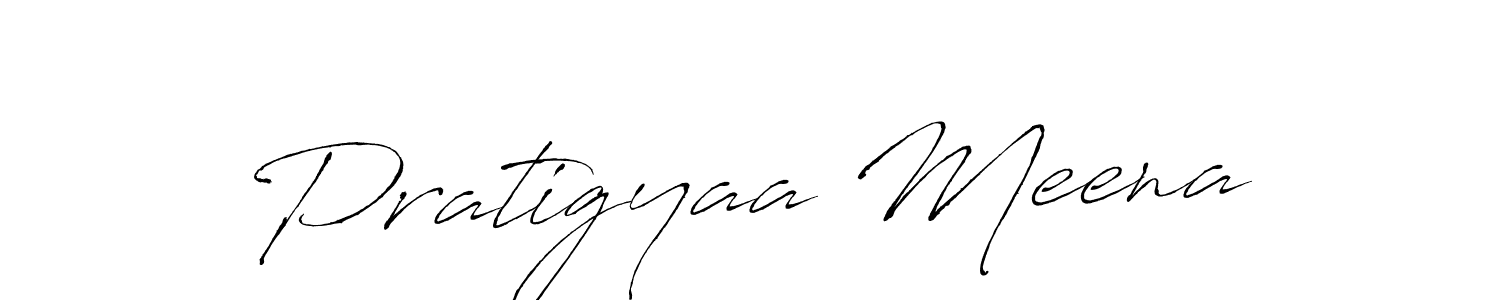 Make a beautiful signature design for name Pratigyaa Meena. With this signature (Antro_Vectra) style, you can create a handwritten signature for free. Pratigyaa Meena signature style 6 images and pictures png