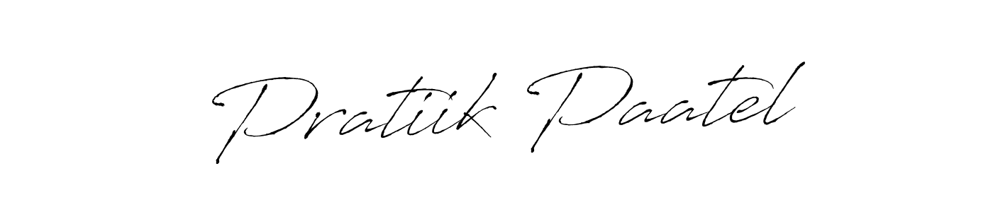 Also we have Pratiik Paatel name is the best signature style. Create professional handwritten signature collection using Antro_Vectra autograph style. Pratiik Paatel signature style 6 images and pictures png