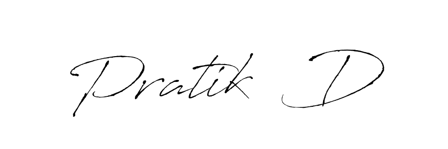 Make a beautiful signature design for name Pratik  D. With this signature (Antro_Vectra) style, you can create a handwritten signature for free. Pratik  D signature style 6 images and pictures png