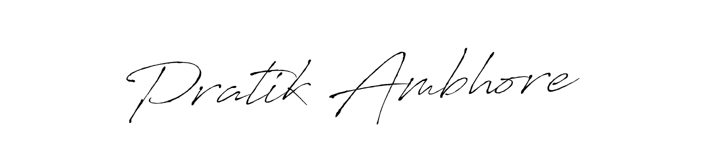 How to make Pratik Ambhore name signature. Use Antro_Vectra style for creating short signs online. This is the latest handwritten sign. Pratik Ambhore signature style 6 images and pictures png