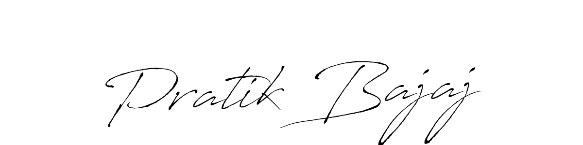 Create a beautiful signature design for name Pratik Bajaj. With this signature (Antro_Vectra) fonts, you can make a handwritten signature for free. Pratik Bajaj signature style 6 images and pictures png