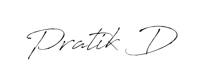 How to make Pratik D name signature. Use Antro_Vectra style for creating short signs online. This is the latest handwritten sign. Pratik D signature style 6 images and pictures png