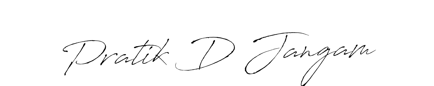 Create a beautiful signature design for name Pratik D Jangam. With this signature (Antro_Vectra) fonts, you can make a handwritten signature for free. Pratik D Jangam signature style 6 images and pictures png