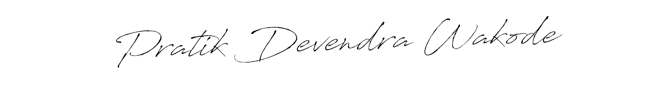 How to make Pratik Devendra Wakode name signature. Use Antro_Vectra style for creating short signs online. This is the latest handwritten sign. Pratik Devendra Wakode signature style 6 images and pictures png
