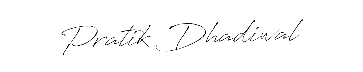 How to make Pratik Dhadiwal name signature. Use Antro_Vectra style for creating short signs online. This is the latest handwritten sign. Pratik Dhadiwal signature style 6 images and pictures png