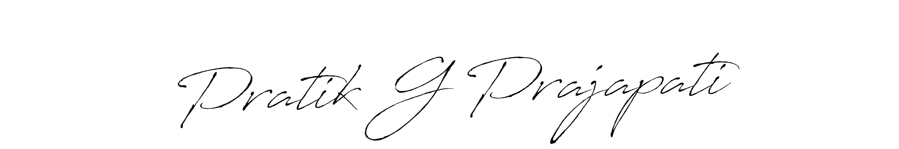 if you are searching for the best signature style for your name Pratik G Prajapati. so please give up your signature search. here we have designed multiple signature styles  using Antro_Vectra. Pratik G Prajapati signature style 6 images and pictures png