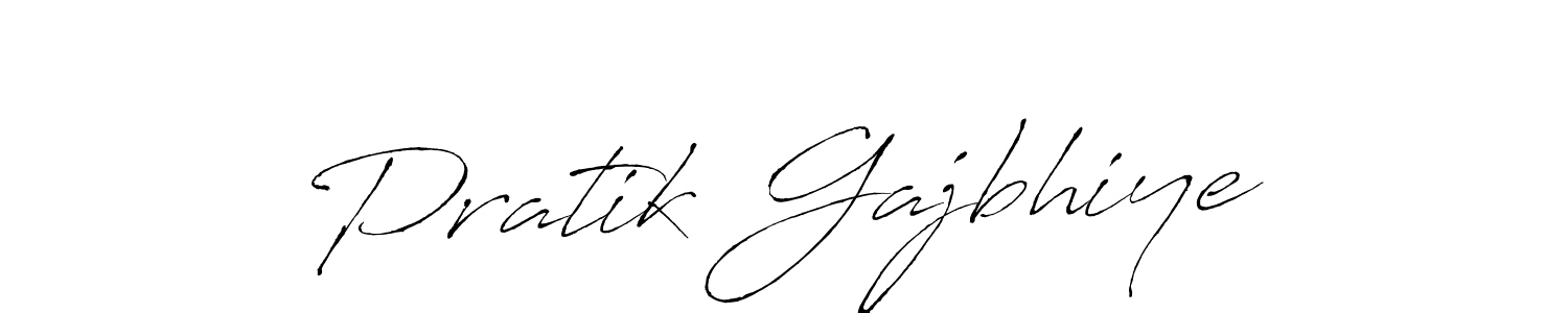 Make a beautiful signature design for name Pratik Gajbhiye. With this signature (Antro_Vectra) style, you can create a handwritten signature for free. Pratik Gajbhiye signature style 6 images and pictures png