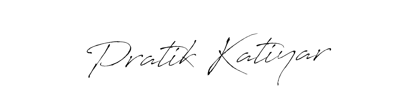 Make a beautiful signature design for name Pratik Katiyar. With this signature (Antro_Vectra) style, you can create a handwritten signature for free. Pratik Katiyar signature style 6 images and pictures png
