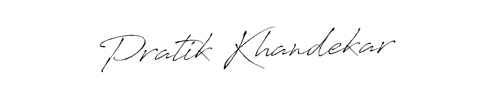 Make a beautiful signature design for name Pratik Khandekar. With this signature (Antro_Vectra) style, you can create a handwritten signature for free. Pratik Khandekar signature style 6 images and pictures png