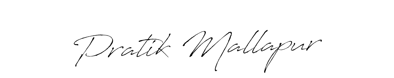 Also we have Pratik Mallapur name is the best signature style. Create professional handwritten signature collection using Antro_Vectra autograph style. Pratik Mallapur signature style 6 images and pictures png