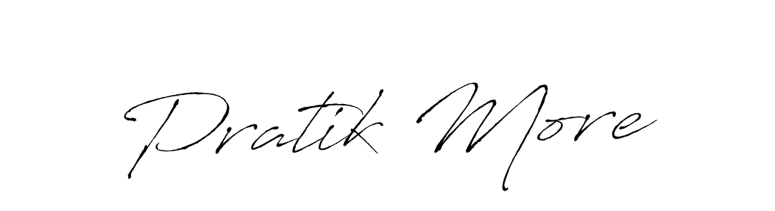 Make a beautiful signature design for name Pratik More. With this signature (Antro_Vectra) style, you can create a handwritten signature for free. Pratik More signature style 6 images and pictures png