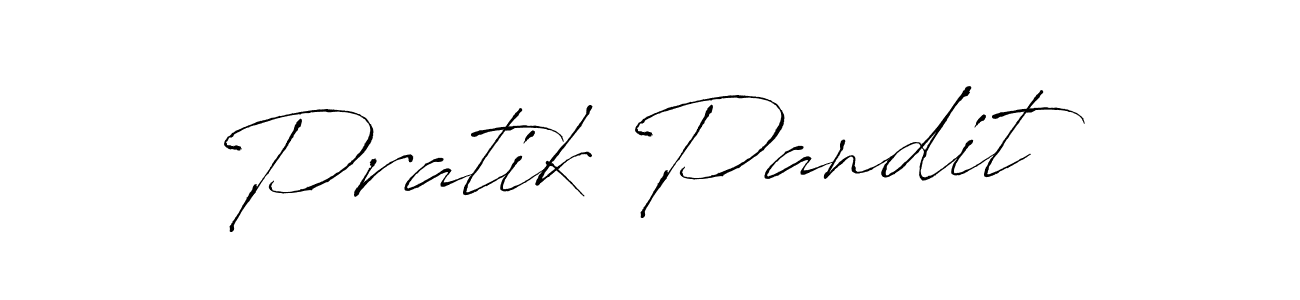 How to make Pratik Pandit name signature. Use Antro_Vectra style for creating short signs online. This is the latest handwritten sign. Pratik Pandit signature style 6 images and pictures png