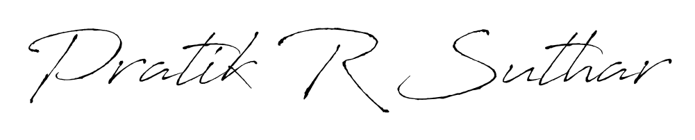 Create a personalized artistic stamp with Pratik R Suthar in Antro_Vectra font. Perfect for visual artists, designers, and influencers. Pratik R Suthar signature style 6 images and pictures png