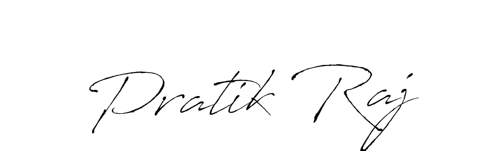 Create a beautiful signature design for name Pratik Raj. With this signature (Antro_Vectra) fonts, you can make a handwritten signature for free. Pratik Raj signature style 6 images and pictures png