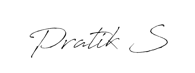 How to make Pratik S signature? Antro_Vectra is a professional autograph style. Create handwritten signature for Pratik S name. Pratik S signature style 6 images and pictures png