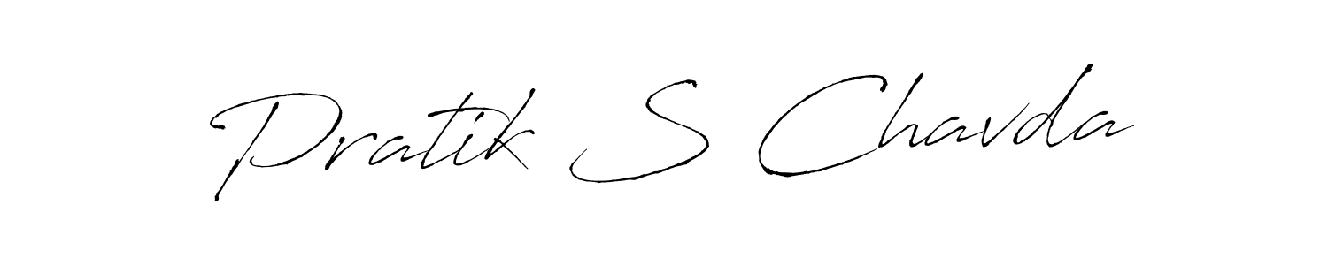 How to make Pratik S Chavda signature? Antro_Vectra is a professional autograph style. Create handwritten signature for Pratik S Chavda name. Pratik S Chavda signature style 6 images and pictures png