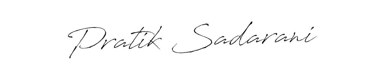 Use a signature maker to create a handwritten signature online. With this signature software, you can design (Antro_Vectra) your own signature for name Pratik Sadarani. Pratik Sadarani signature style 6 images and pictures png