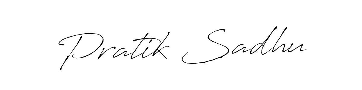 How to make Pratik Sadhu name signature. Use Antro_Vectra style for creating short signs online. This is the latest handwritten sign. Pratik Sadhu signature style 6 images and pictures png